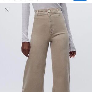 Zara Marine Straight Tan Jeans